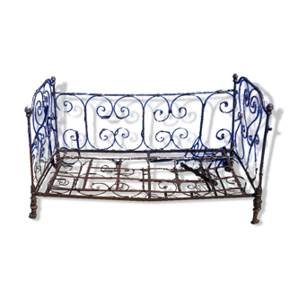 Banquette lit en fer forgé