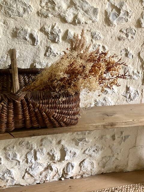 Banc de ferme ancien en bois, rénové