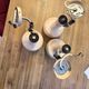 3 vintage beige wall lights