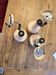 3 vintage beige wall lights