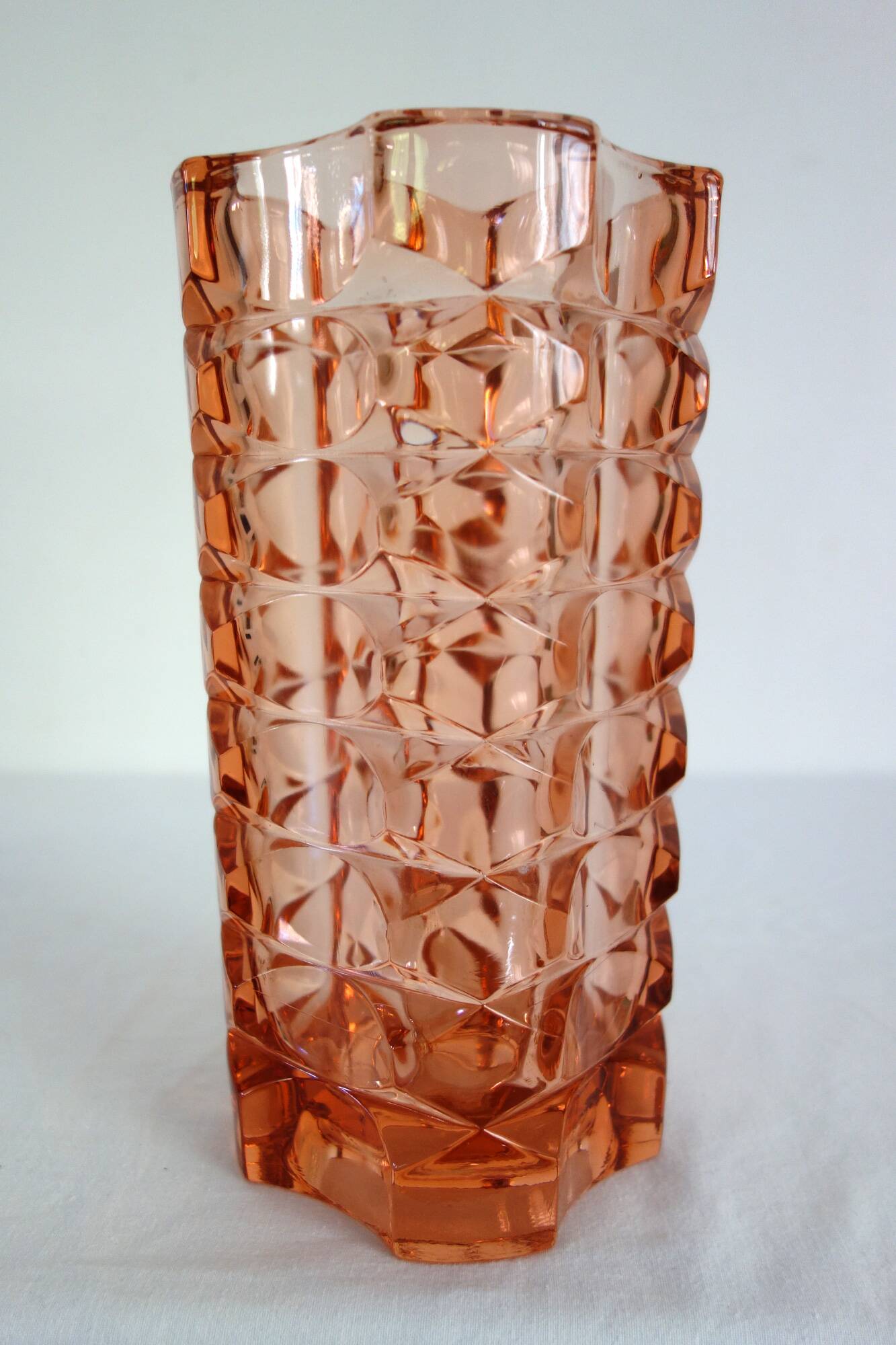 Vase en verre Rosaline, Luminarc, années 1970