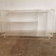 80s plexiglass hi-fi furniture shelf