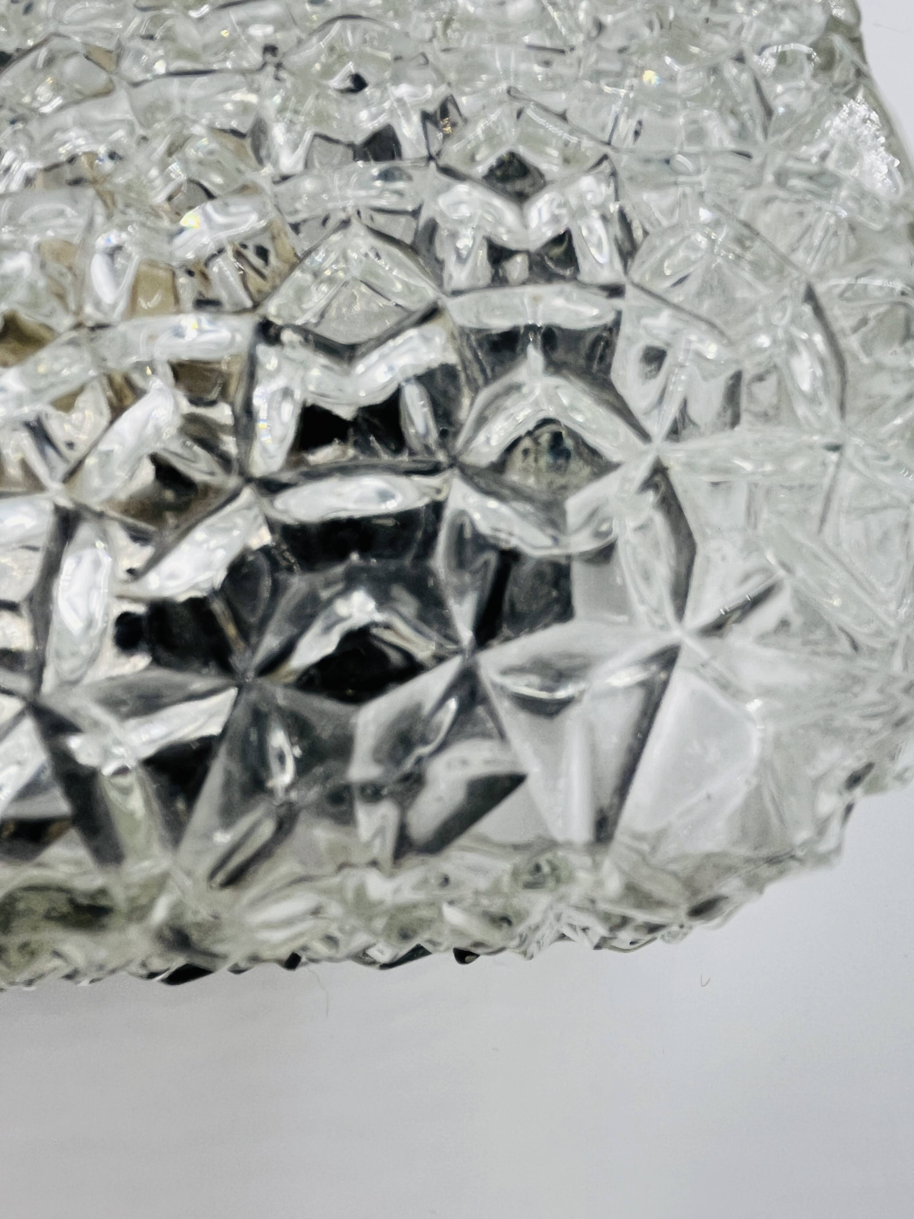 Square Ceiling Light RZB Bamberg Cut Glass Stars