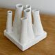 Vase pique flower with matte whitened pipe