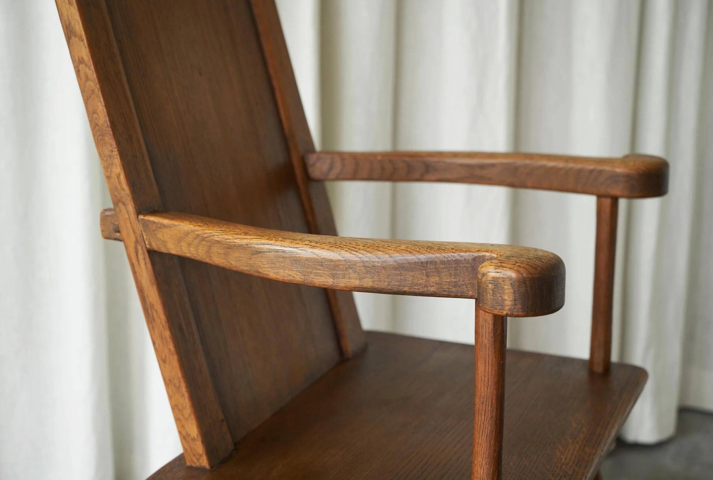Traditional Armchair Folk Style in Oak 1930s