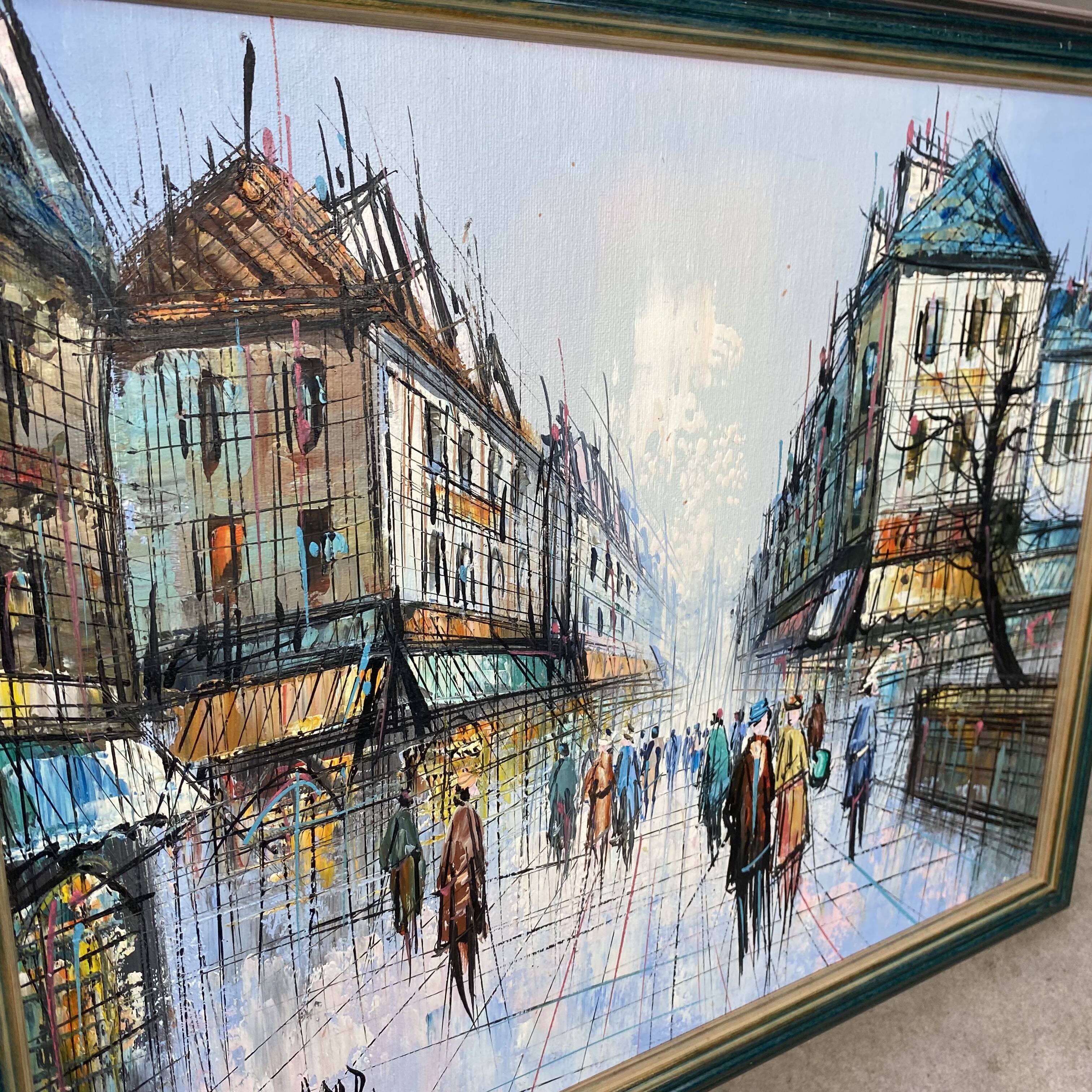 Signed painting by Duchamp on a Parisian street.