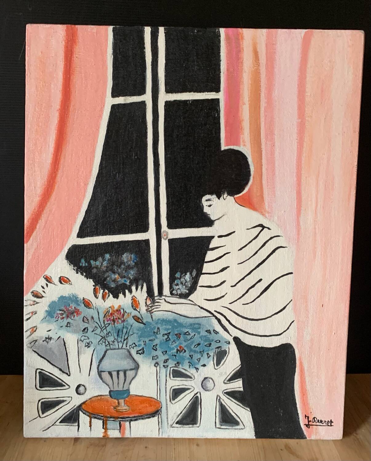 Oil painting on panel
