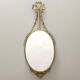 Oval wall mirror with Brass Frame and Ribbon, Italy