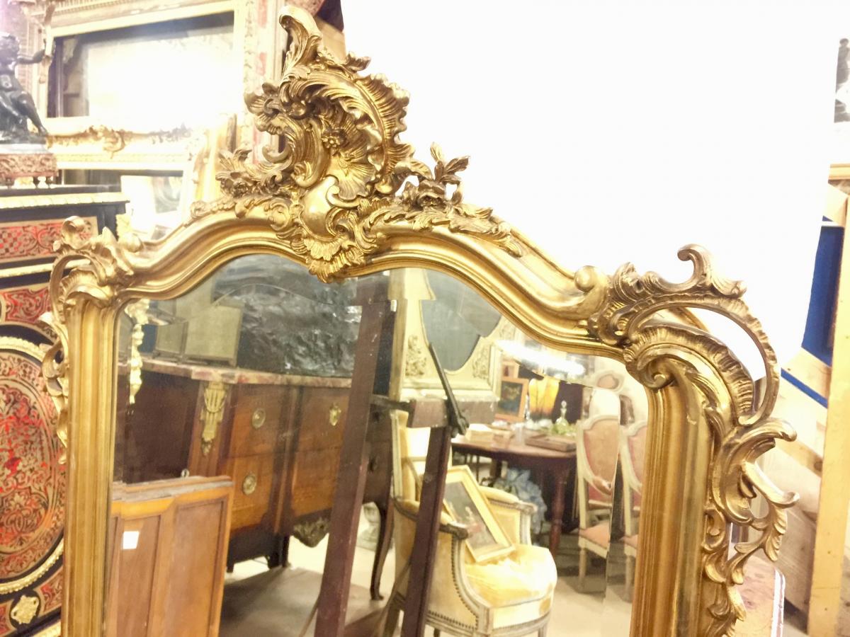 79 x 128 cm wooden fireplace mirror