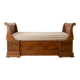 Lit bateau / Banquette ancienne noyer massif – Style Louis-Philippe –