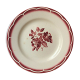 Round dish Digoin Sarreguemines décor Marsac