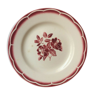 Round dish Digoin Sarreguemines décor Marsac