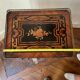 Napoleon III marquetry tiered table — rosewood, brass gallery,