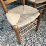 Set of 4 straw chairs
