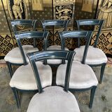 6 directoire style chairs signed maurice hirch
