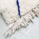Berber carpet beni ouarain ecru blue diamonds majorelle 305x211m