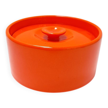 Boite en céramique orange Pino Spagnolo pour Sicart