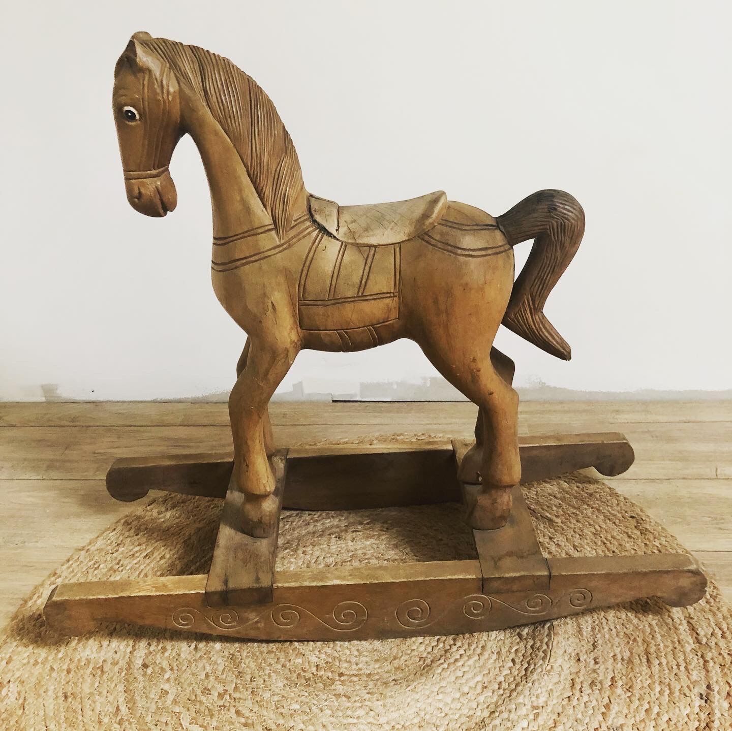 Wooden rocking horse