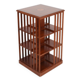 Revolving bookcase, rotating furniture (book mill), mahogany, three floors.