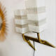 Vintage wall light in brass and glass from the 1960s.