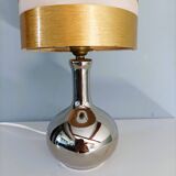 Gold and silver table lamp from the 70s