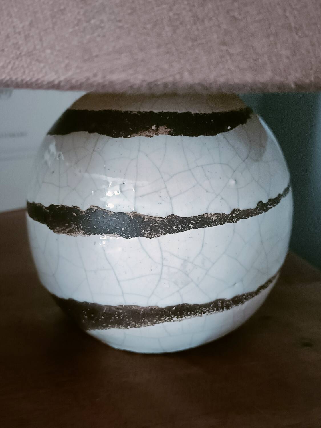 Lampe de chevet 60', grès et céramique
