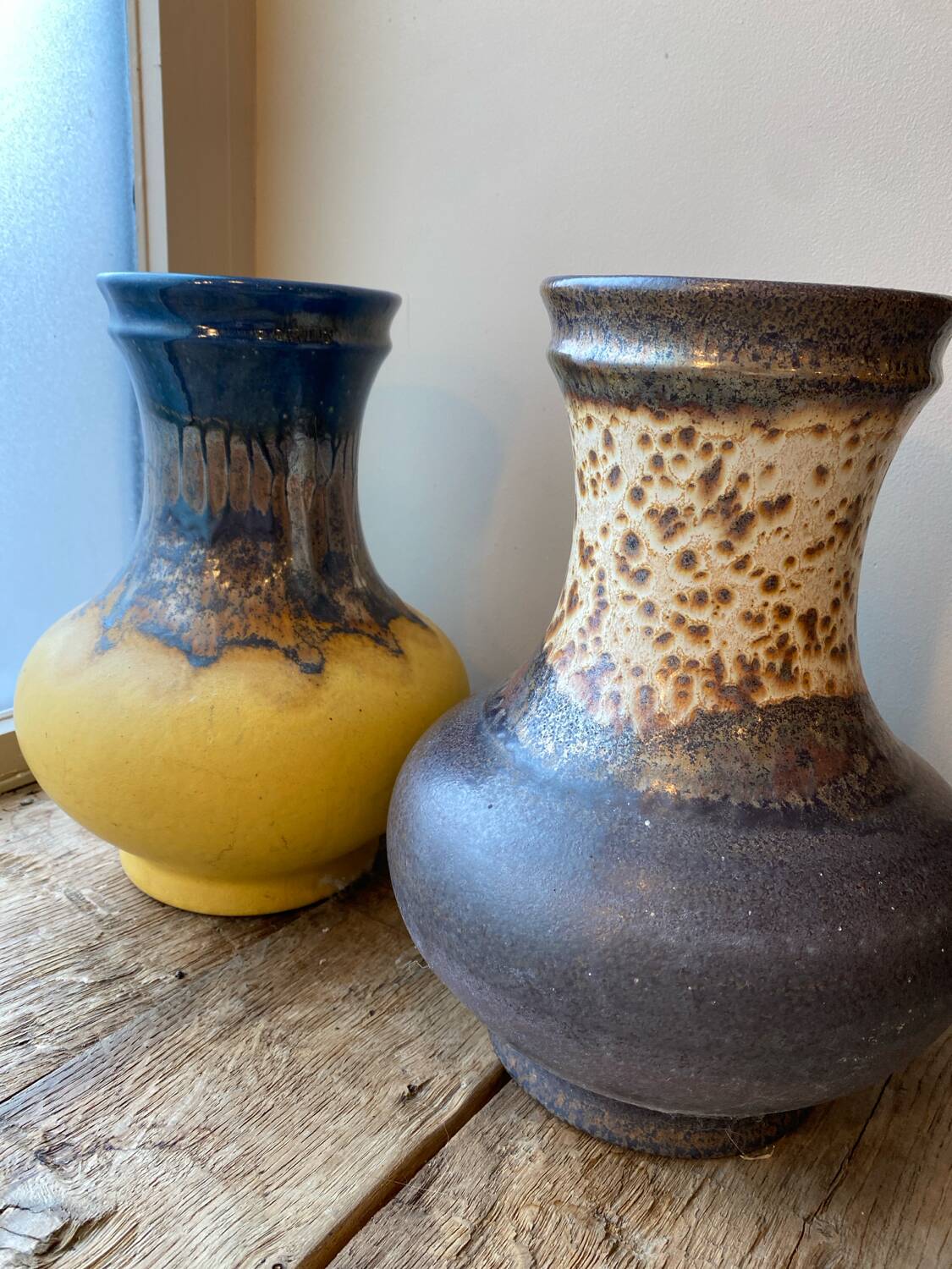 Two Uebelacker Ü-ceramics vases