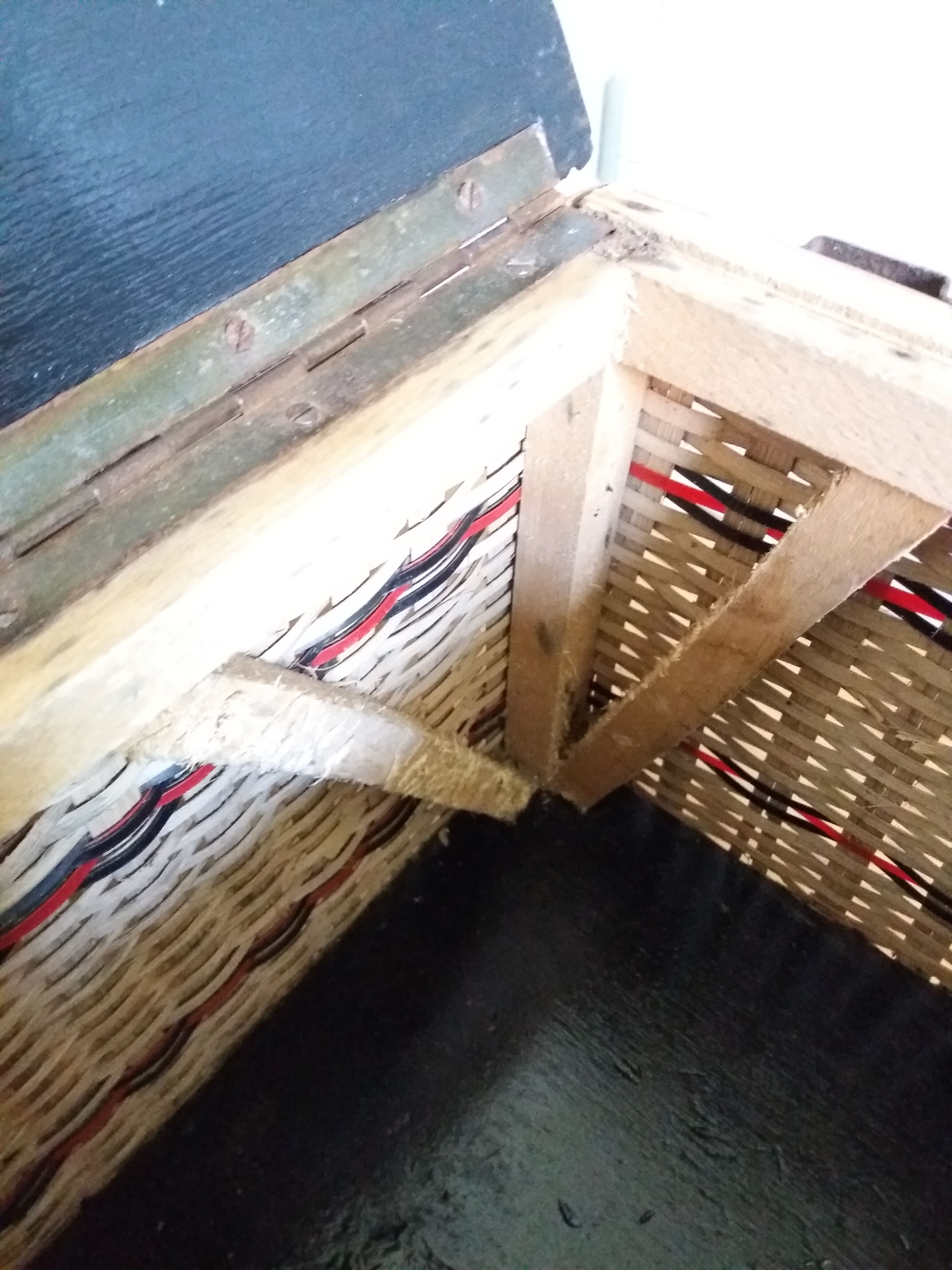 Fishing storage chest wicker fisherman's stool