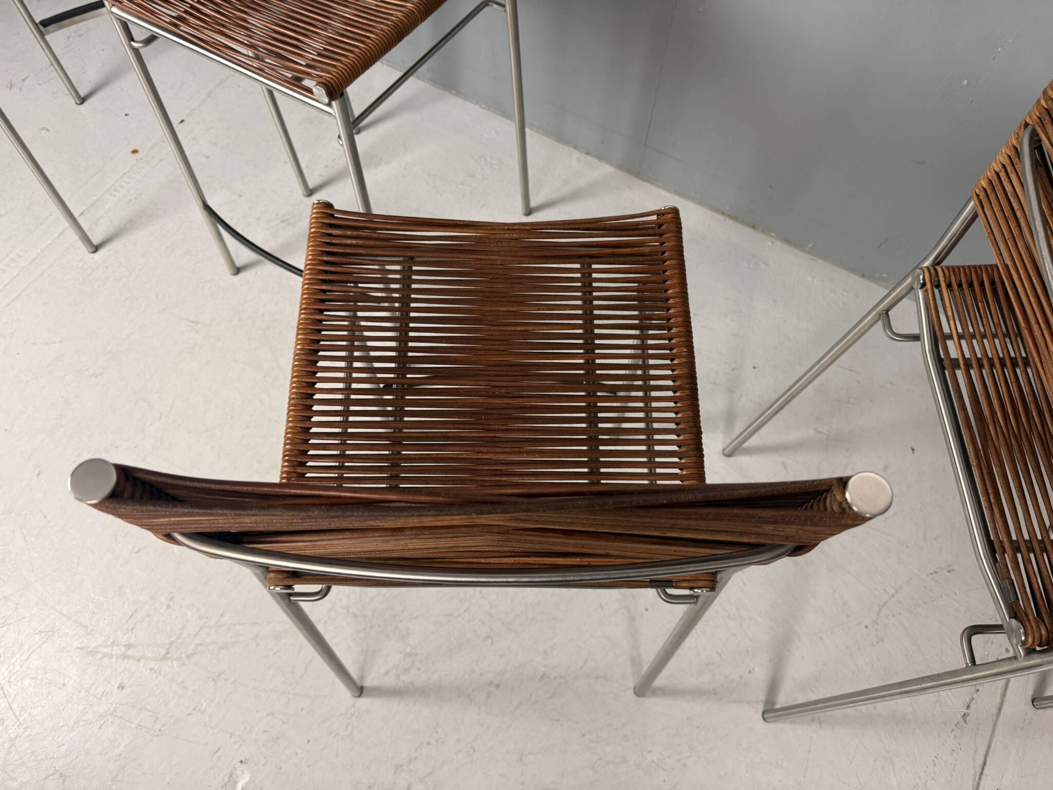 Ensemble de quatre tabourets de bar "Miss B", Tito Agnoli, Italie, 1997