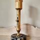 Table lamp with brass candle holder and marble base