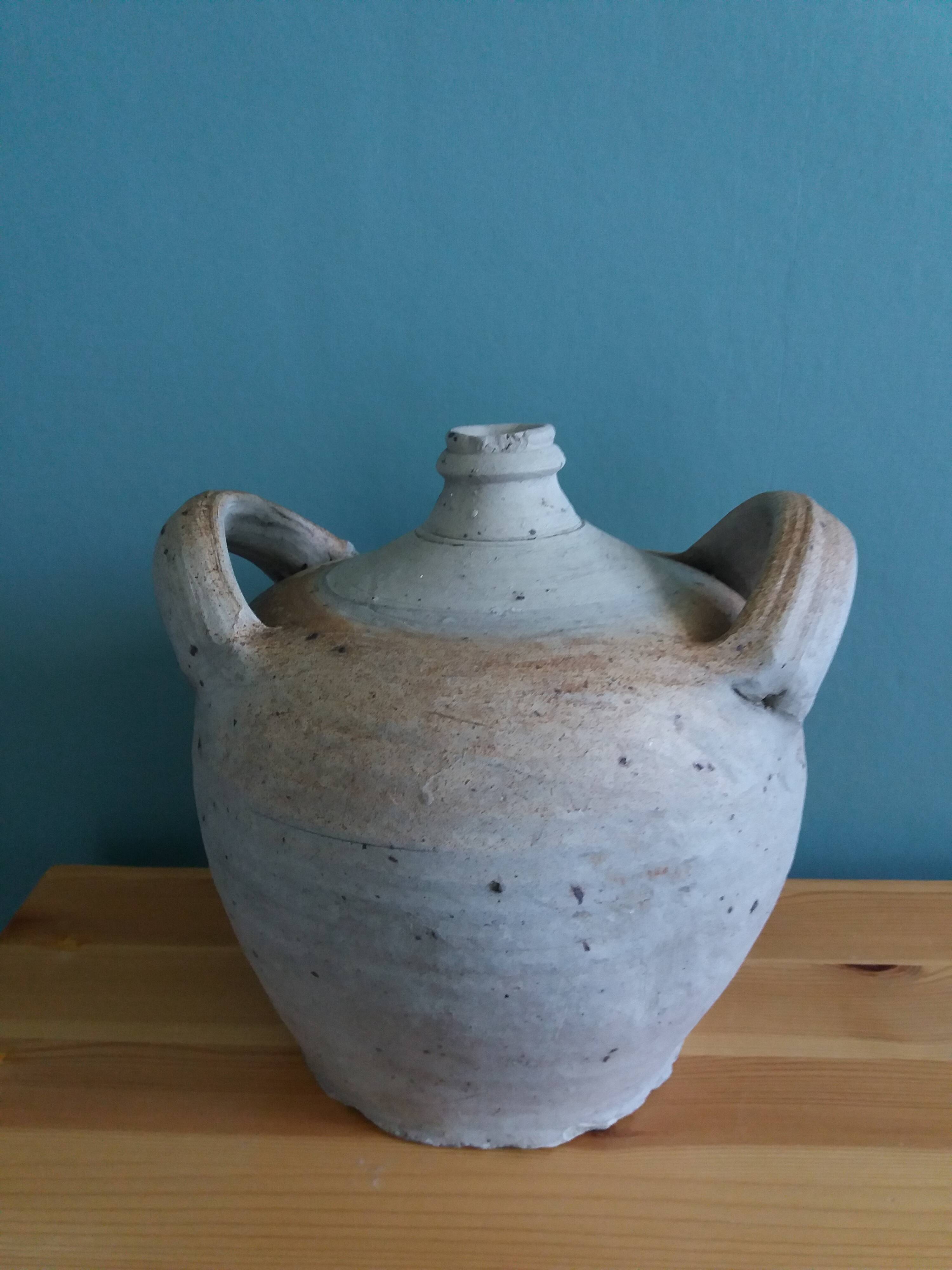 Jarre pot vinaigrier en terre cuite