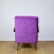 Vintage loft armchair purple velvet - 2 pieces available