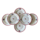 6 antique flat plates in Sarreguemines earthenware