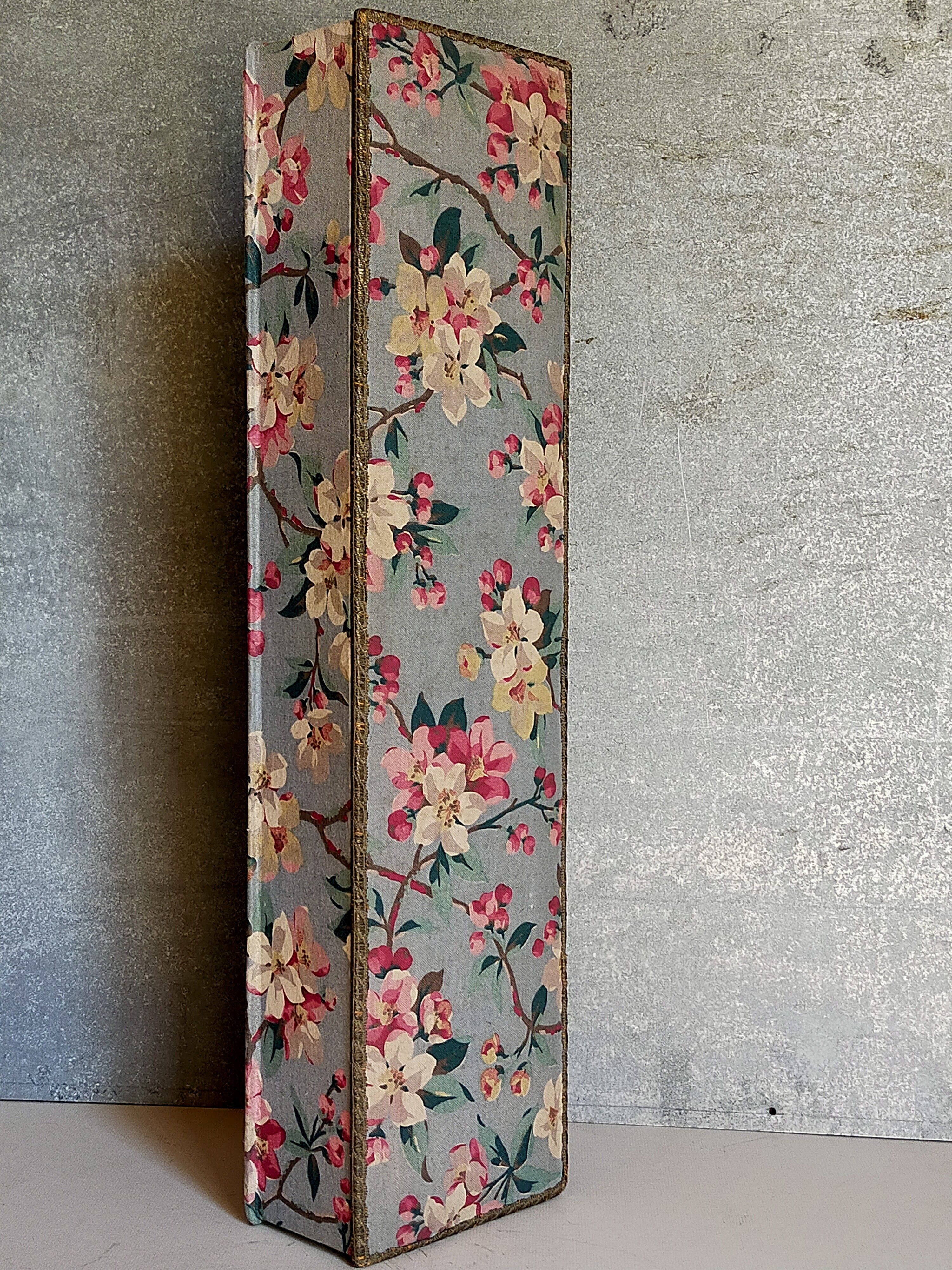 Ancient cherry blossom fabric box 1940