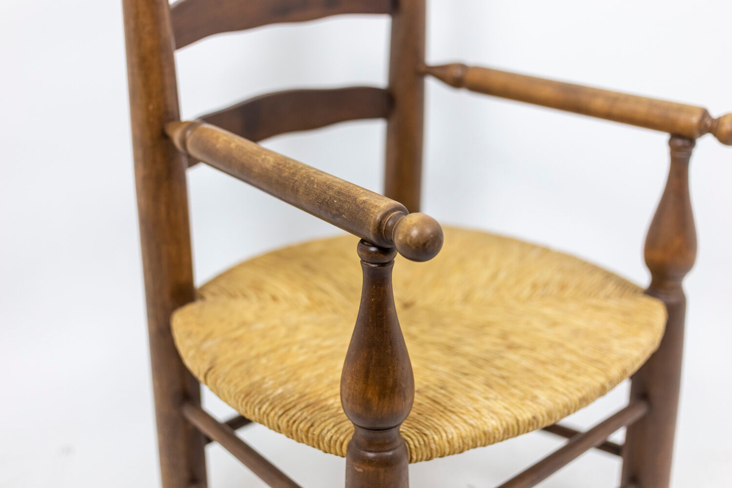 Pair of mulched armchairs made of natural beech, 1950s