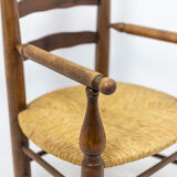 Pair of mulched armchairs made of natural beech, 1950s