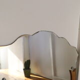 Bevelled wall mirror, old, art deco