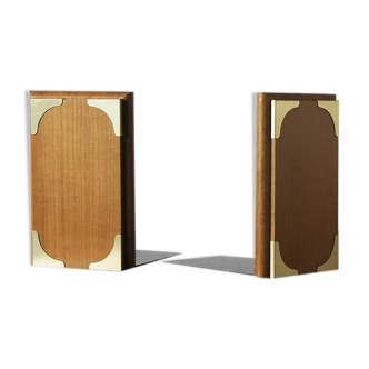 Mid-Century Wooden Bookends, 1960s, Set of 2