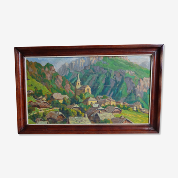 Tableau paysage de montagne Haute savoie La vacheresse