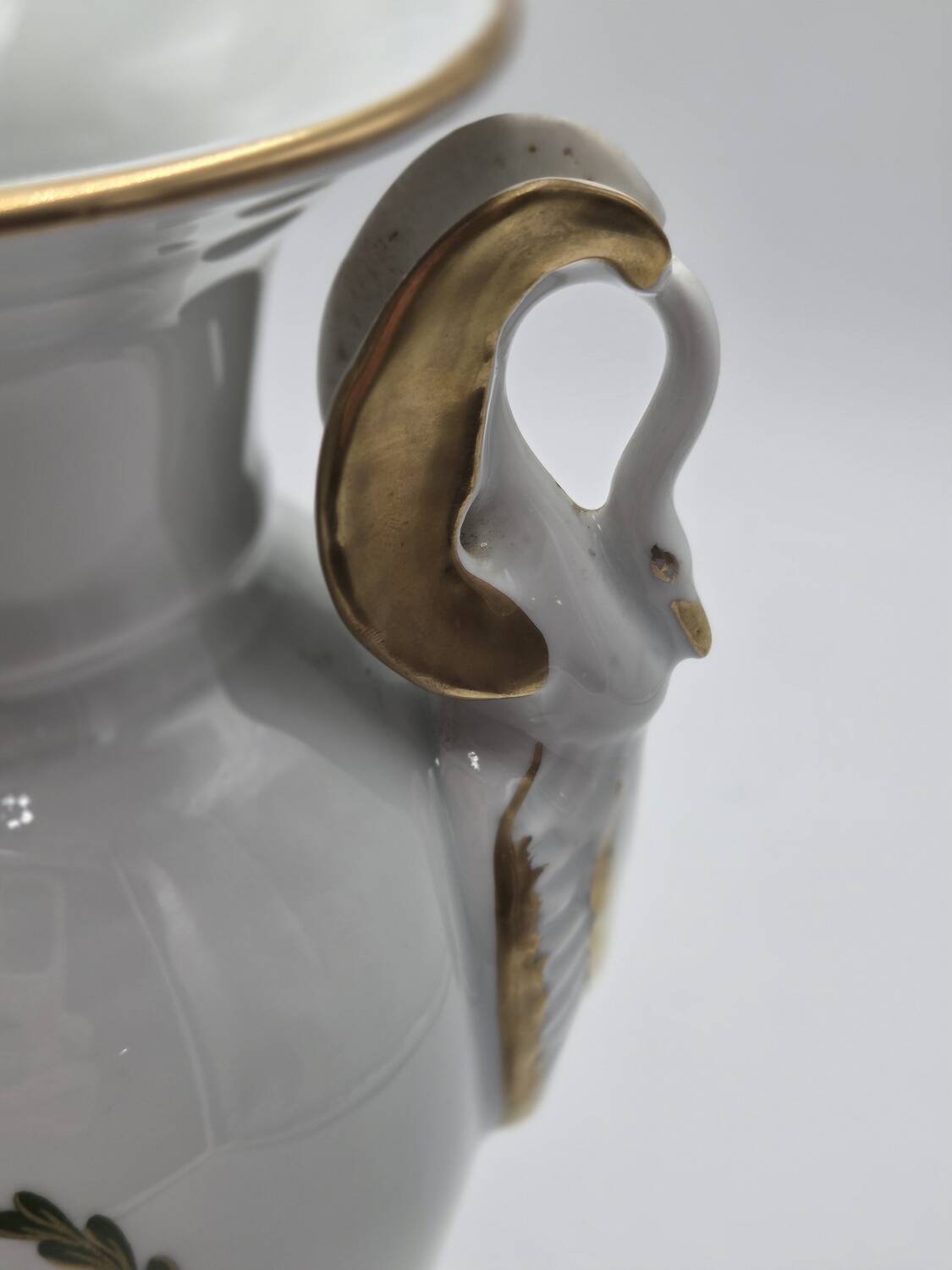 Limoges porcelain vase Castel decorated in the Empire style Saint-Cloud