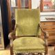 Magnificent armchair in carved solid walnut, in the Henri II style.