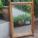 Miroir rotin 60's