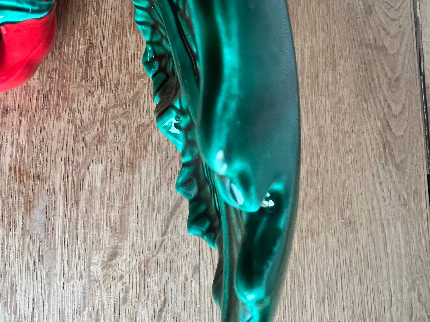 Barbotine set Salt shaker pepper shaker mustard pot