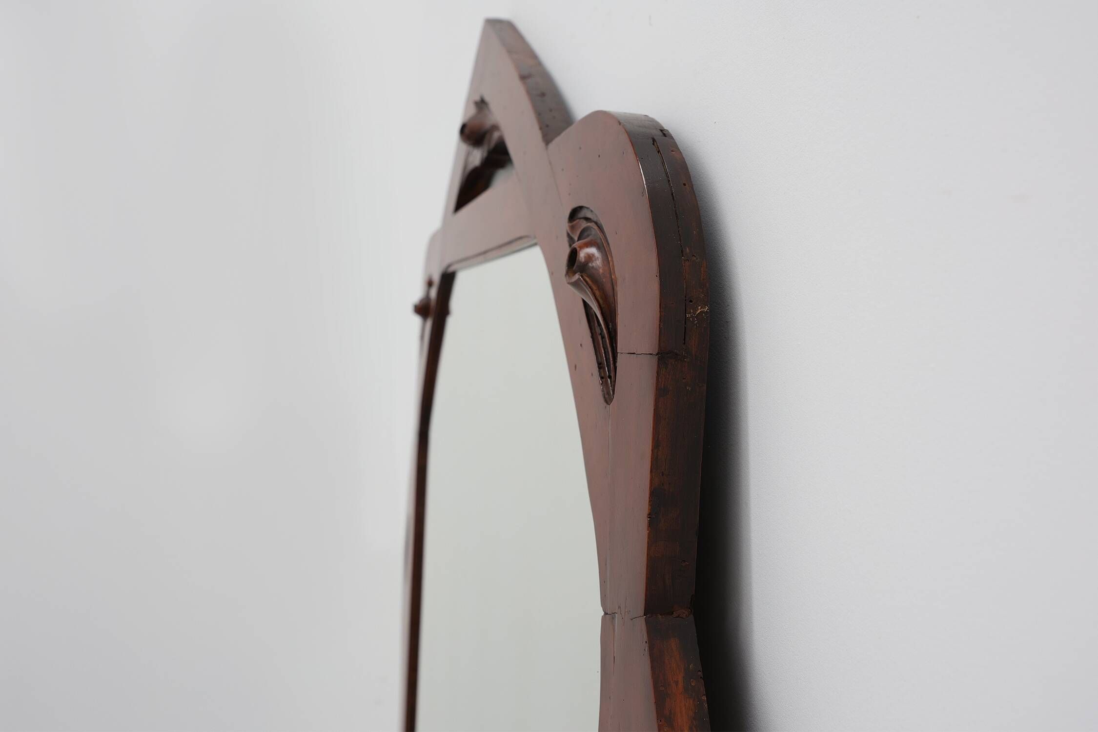 Large carved Art Nouveau Mirror Belgium, ca. 1900