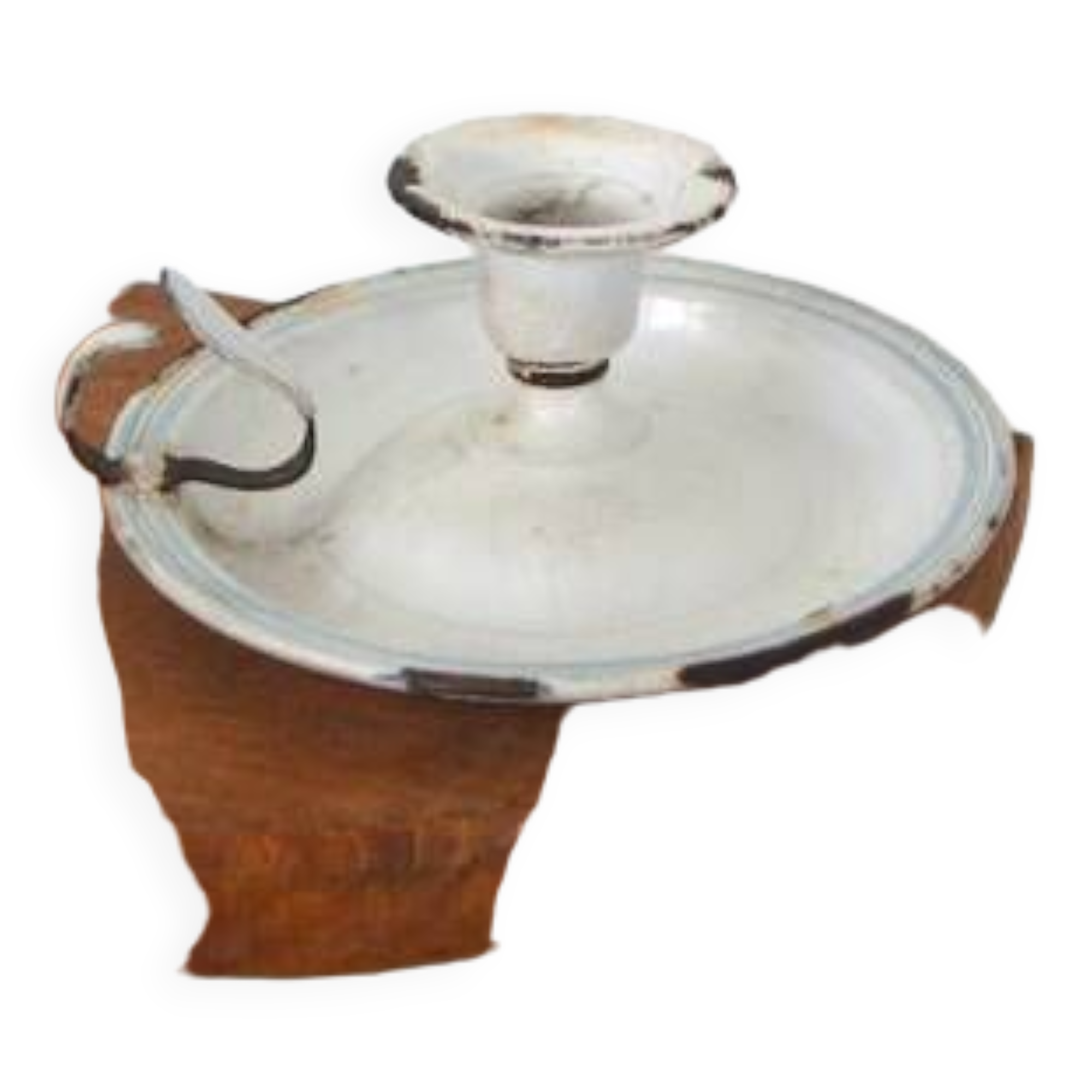 Enamelled candle holder