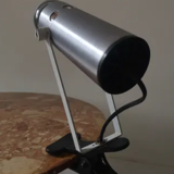 brushed metal spot clamp lamp 1970