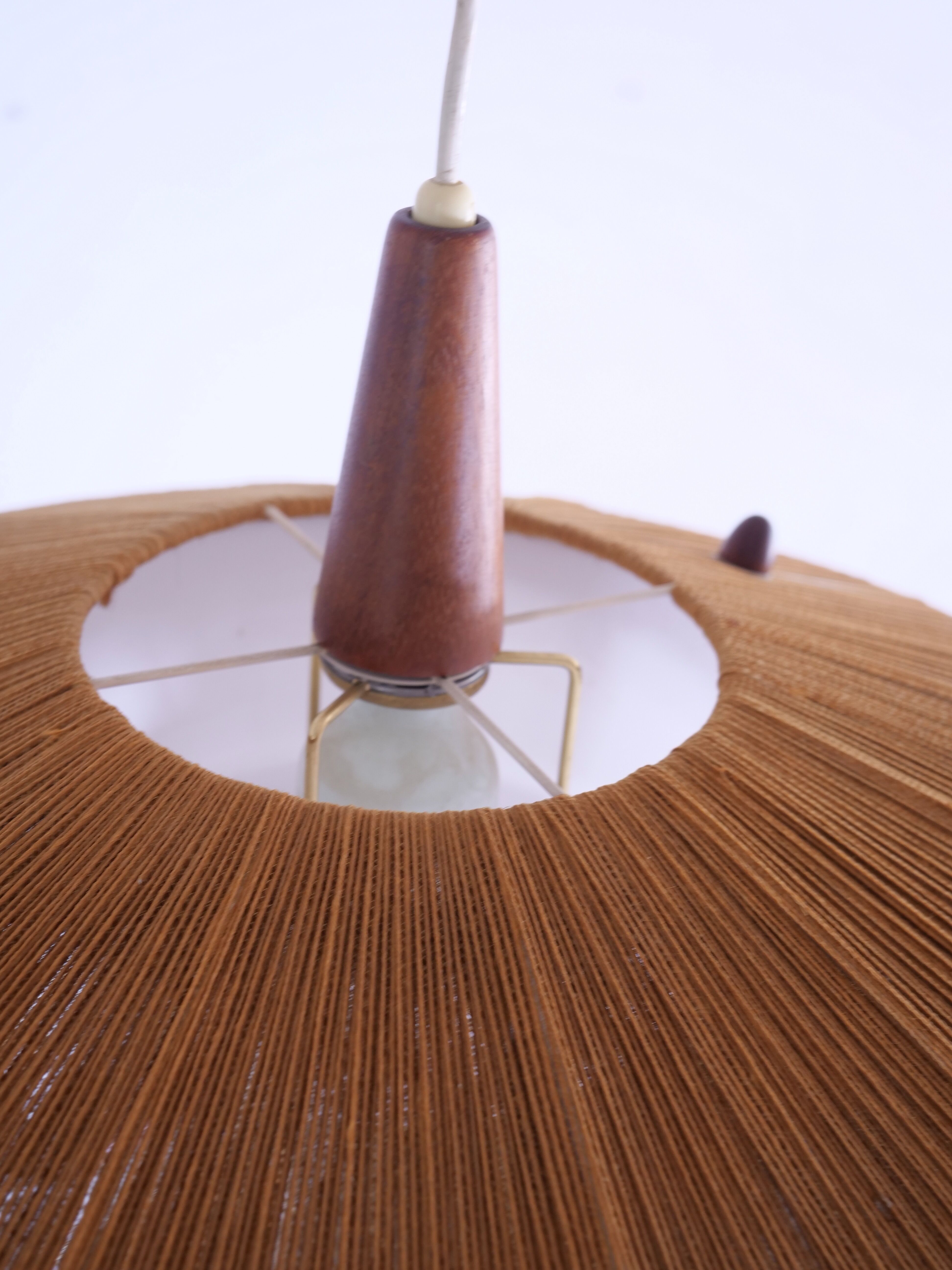 Rope and teak teak hanging lamp teuchde leuchten