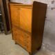 Secretary vintage oak compass feet, 1960s