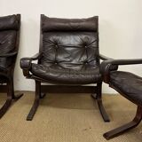 Set of 4 "Siesta" armchairs and ottoman by Ingmar Relling