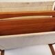 Magazine rack in teak wood with sand-coloured canvas, Danish and from the 1970s.
